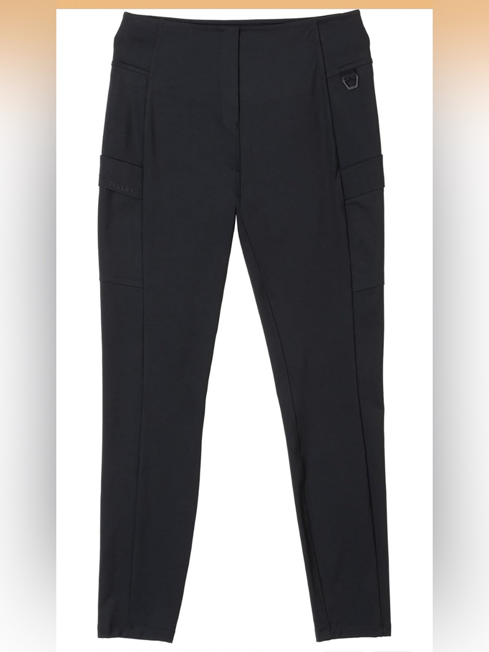 NWT Tilley Womens High Rise Compact Cargo Legging Black size 14